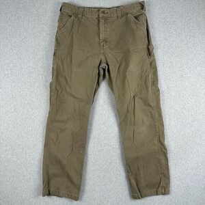 Carhartt Pants Men 36x32 B324 Arg Relaxed Fit Carpenter Khaki Tan Brown Work